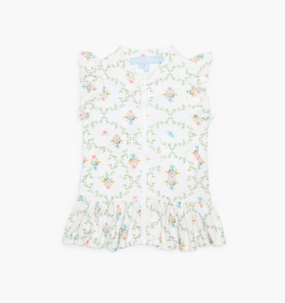 The Tiny Frankie Beach Dress - Pastel Trellis